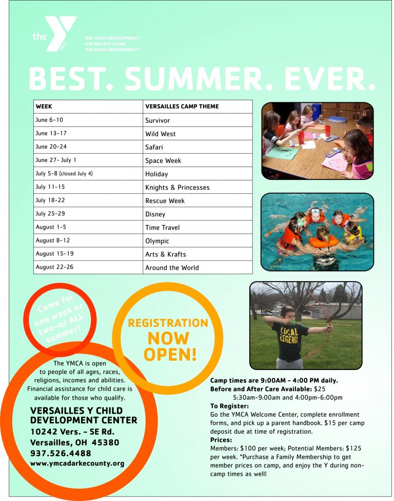 SUMMER DAY CAMPS AT THE YMCA Darke County YMCA
