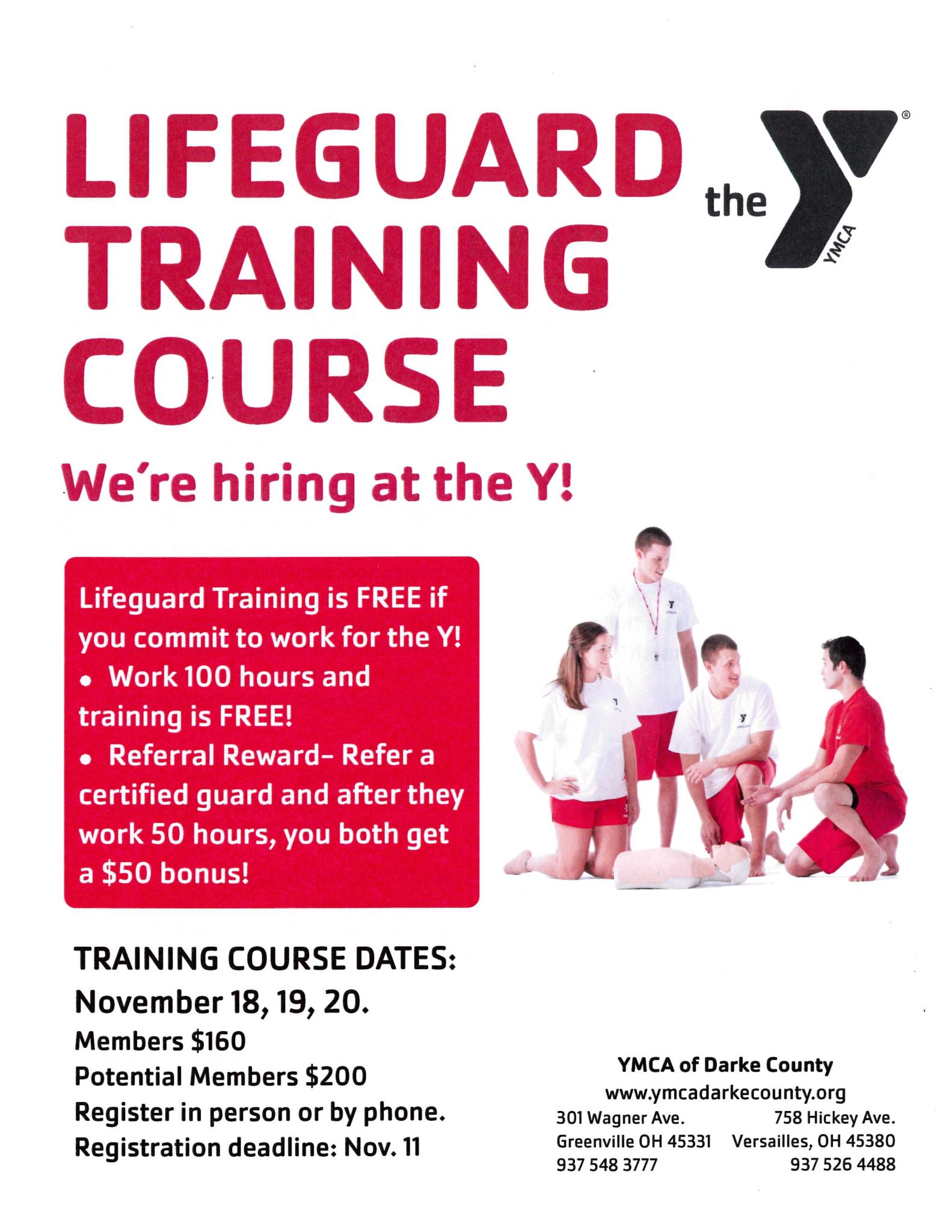 Red Cross Lifeguard Training Course Darke County YMCA